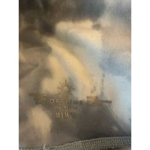 OFFLINE by Aerie Women's Blue White Tie Dye The Hugger High Rise Legging Size M - Picture 4 of 5